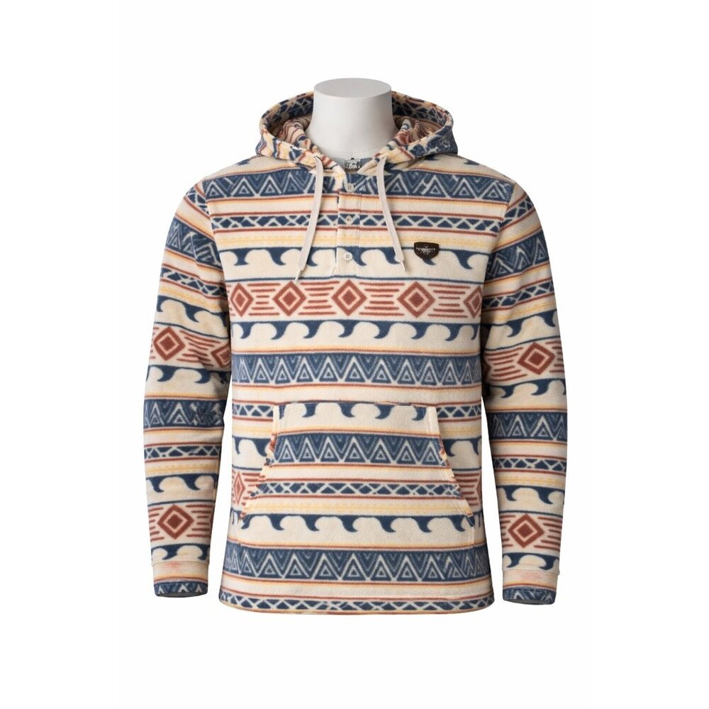 O'Neill Freeman Superfleece Hoodie Men’s S Pullover Surf Pattern